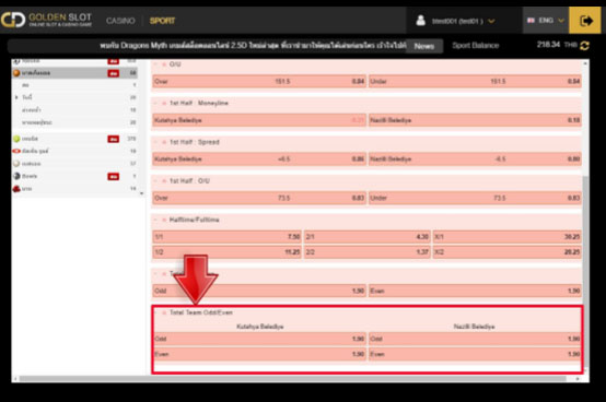 Goldenslot វិធីភ្នាល់បាល់បោះ