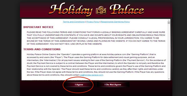 how to play holiday palace